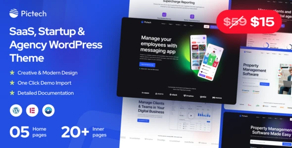 Pictech – Saas & Startup WordPress Theme